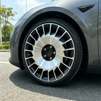 Jantes JWYC en alliage d'aluminium forgé, design concave, finition brillante, taille personnalisée 5x114.3, compatibilité universelle