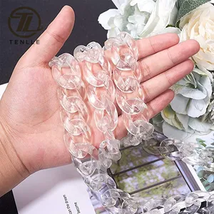 Custom Transparent Acrylic Chain High Quality Chains Resin Acrylic Bags Chains Link Handbag Accessories