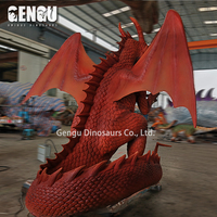 Offre Spéciale de prix d'usine Animatronic Red Western Dragon 3D Big Dragon