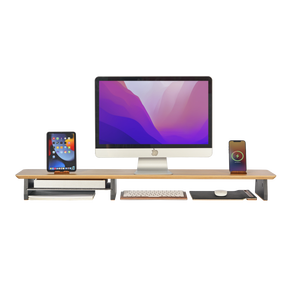 Giá đỡ màn hình bằng gỗ nguyên khối, Giá đỡ để bàn, Giá đỡ nâng màn hình bảo vệ cổ - Product Image 4