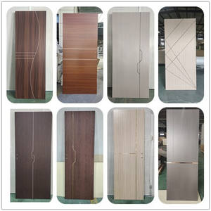 باب جلد WPC مقاوم للماء بتصميم حديث لغرف النوم ، باب رغوة PU عازل للصوت من البولي فينيل كلوريد والخشب للفنادق والفيلات - Product Image 6