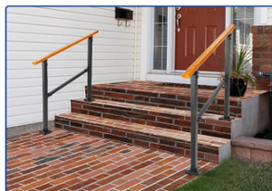 Nhà máy trực tiếp cung cấp chất lượng cao ngoài trời tay vịn sắt rèn thiết kế hiện đại cho biệt thự và khách sạn bước ngoài trời - Product Image 2