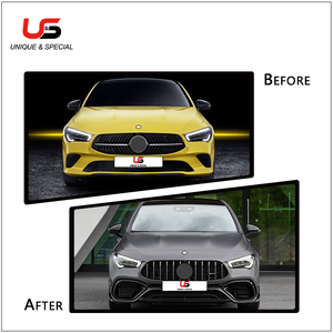 Kit de Carrocería de Fábrica para Benz CLA (19-24) W118 C118, Actualización al Modelo <span class=keywords><strong>AMG45</strong></span>, Parachoques, Rejilla, Faldones Laterales, Tubo de Escape - Product Image 4