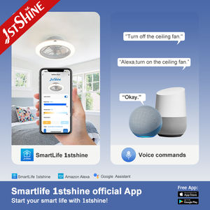 1stshine Led Ventilador de Techo Pequeño Espacio 30W Iluminación LED 20 Pulgadas Ventilador de Techo Con Luz - Product Image 6