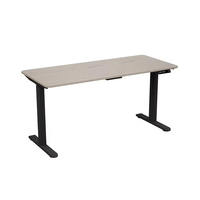 Bureau assis-debout électrique à double moteur, hauteur réglable 660-1310 mm, avec support d'écran dissimulé, poste de travail hospitalier