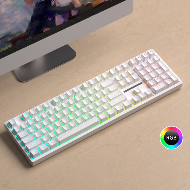 Customized Arabic Russian 108 Keys Rgb Wired bluetooth Hotswappable Mechanical Keyboard Wireless Gaming Keyboard