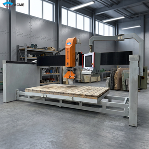 Scie à pont CNC industrielle 5 axes pour la découpe de pierre avec moteur et commande PLC pour granit et marbre 11KW 380V - Product Image 1