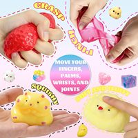 Jouets anti-stress Kawaii OEM en pack, cadeaux d'anniversaire pour la salle de classe, jouets à presser en forme de patte de chat et de hamster, pack de jouets anti-stress Taba Squishy