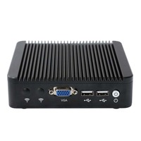 Mini boîtier PC de bureau Intel J1900 CPU intégré conception sans ventilateur 2 * MINI-PCIE 4 * ordinateur industriel LAN