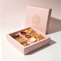 Boîte cadeau en carton ondulé personnalisée avec séparateur pour biscuits, emballage pour pâtisseries, gâteaux et pains