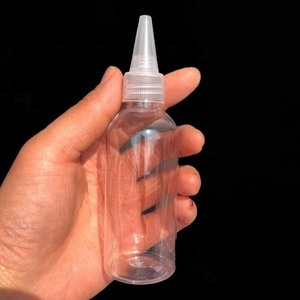 1Oz 2Oz 3Oz 4Oz 5Oz 6Oz 7Oz 8Oz Clear Pet Plastic Squeeze Hair Oil <b>Bottles</b> With Twist Cap Needle Tip Nozzle - Product Image 2