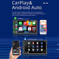 Offre Spéciale 7 pouces Double Din autoradio GPS avec charge de type C Android Auto Carplay Car Infotainment, autoradio