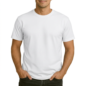 Camiseta Personalizada 100% Algodón para Hombre, Cuello Redondo, Manga Corta, Suave, Transpirable, Lisa, Casual, OEM, ODM, Ropa al por Mayor - Product Image 1
