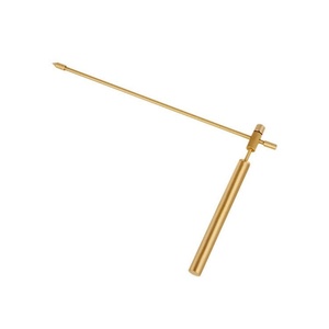 2 baguettes de radiesthésie en cuivre, outil de rotation flexible amélioré, baguettes de radiesthésie en cuivre massif et en laiton pour la détection de l'or et de l'eau - Product Image 2
