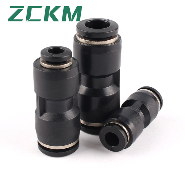 Wholesale Custom PG Black Through Pneumatic Propulsion Connection Fittings Quick Release Connectors Air Line Connectors