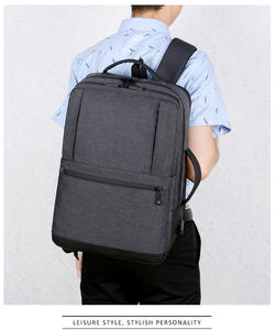 Sac à dos pour ordinateur portable intelligent personnalisé, vente chaude 2025, mode, homme d'affaires, voyage, sac à dos avec port de charge USB - Product Image 3