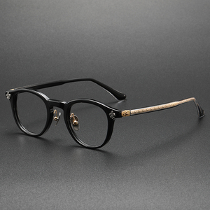 <span class=keywords><strong>Harry</strong></span> Fashion Lunettes de vue en métal anti-lumière bleue Lunettes de vue en métal avec monture polygonale à ressort Lunettes de vue miroir plat - Product Image 3