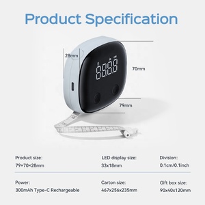 Cinta Métrica Inteligente Bluetooth WELLAND <span class=keywords><strong>para</strong></span> Monitoreo <span class=keywords><strong>de</strong></span> <span class=keywords><strong>Salud</strong></span> Familiar, Seguimiento del Progreso del Embarazo, Regla Digital con Aplicación 2024 Red Dot - Product Image 6