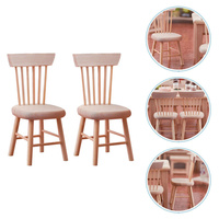 DIY Dollhouse Tiny Chair Miniature Bois Jouets Mini Meubles en Bois pour Enfants