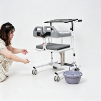 Silla de Ducha Hidráulica con Pedal, Ajustable en Altura, para Personas Mayores con Discapacidad, Fabricada en China