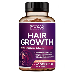 Synkonda OEM Complément Alimentaire pour la Croissance des Cheveux, Capsules de Collagène et Vitamines, Feuilles d'Aloe <span class=keywords><strong>Vera</strong></span>, Riches en Protéines, Sans Gluten, 120 Comprimés, Arrête la Chute des Cheveux - Product Image 2