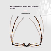 Monture de lunettes ultra-légère carrée à monture complète, motif géométrique, style rétro écaille de tortue, Y9801C, pour myopie, petite monture homme, monture nude femme