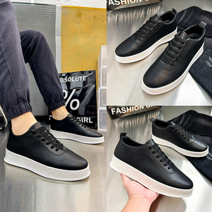 Scarpe Estive da Uomo con Lacci, Scarpe da Skateboard Nere, Comode Scarpe Casual Leggere Sportive - Product Image 5