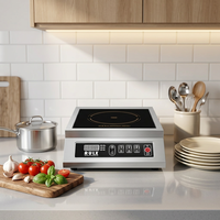 Table de cuisson à induction électrique commerciale concave ou plate 3500W/5000W, grande puissance, pour restaurant, plaque de cuisson, plaque chauffante