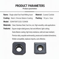 Plaquettes de fraisage en carbure CNC SDMT120408-D57 SDMT120405 pour l'usinage de l'acier inoxydable