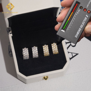 GRA Certificate Pass Diamond <b>Tester</b> Iced Out Mens Fashion 925 Sterling Silver Hoop Earrings - Product Image 6