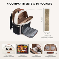 LOVEVOOK Nouveauté 2026 Sac à dos isotherme imperméable pour femme, idéal pour le déjeuner, l'ordinateur portable, les voyages, les étudiantes, les professeures et les infirmières