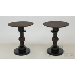 Popular Black and Brown Round High Bar <b>Stools</b> Chair Wood Modern Hotel Apartment <b>Office</b> Building Living Room <b>Stool</b> Round <b>Stool</b> - Product Image 5