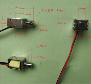 ขดลวดแม่เหล็กไฟฟ้าแม่เหล็กไฟฟ้าแบบเปิดขนาดเล็ก0420 DC 3V 6V 12V 24V ความตึงการทำงานของแบตเตอรี่4มม. - Product Image 3