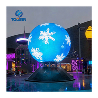 Layar LED Bola Eksterior Pengiriman Cepat, Pemasangan Mudah, P2 Outdoor, Video Wall LED Bola, Hemat Biaya, Layar LED Globe Bulat