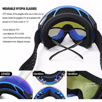 Masque de ski avec protection UV400, verres polarisés miroir, lunettes de snowboard, lunettes de ski, lunettes de sport miroir OEM, lunettes de sécurité pour la neige, logo personnalisé