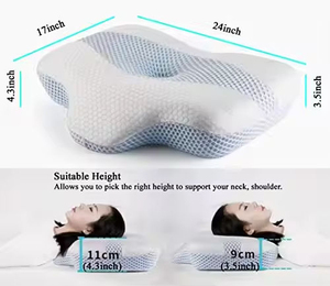Cuscino Cervicale Ortopedico in Memory Foam, Contorno Ergonomico per Alleviare il Dolore a <span class=keywords><strong>Collo</strong></span> e Spalle, Ideale per Chi Dorme su un Fianco o sulla Schiena a Casa - Product Image 1