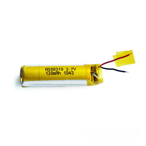 Small lithium polymer batteries <strong>3</strong>,7 V 130 mAh cylindrical 100 mAh LiPo battery 08310 for sepaker/earphone - Product Image 2