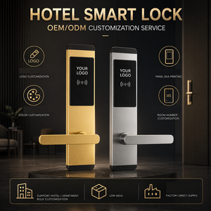 Serrure de porte électronique à carte RFID en alliage de zinc avec logo personnalisé OEM pour hôtel, appartement, maison d'hôtes, motel - Product Image 2