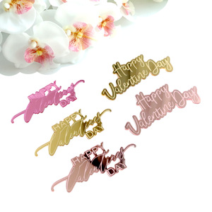 Adorno Acrílico para Pastel de San Valentín con Diseño de Miel y Dulzura, 9 cm, Decoración para Cupcakes de San Valentín - Product Image 5