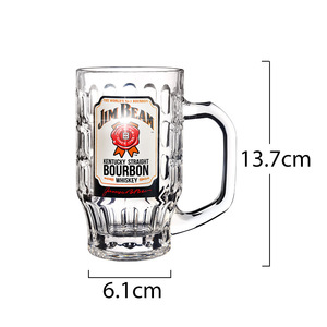 Kreative <span class=keywords><strong>Jim</strong></span> <span class=keywords><strong>Beam</strong></span> Hochborosilikatglas-Tasse Modernes Lebensmittelechtes Trinkgefäß für Bier Cocktails Whiskey Anpassbare Farbe Fußball - Product Image 3