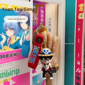 Nuevo Llavero de PVC de One Piece con Luffy y Ace, Juguete de Moda, Colgante para Mochila, Anillo para Llaves, Regalo - Product Image 3