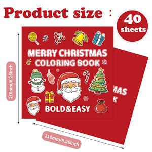 Libro para Colorear de Papel para Jardín de Infancia, Feliz Navidad, 40 Hojas, Libro de Dibujos Animados para Colorear, Regalos para Niños de 4 Años en Adelante - Product Image 3