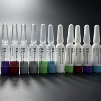 Ampoules jetables en gros, flacons cosmétiques en plastique, ampoules d'essence de collagène avec bouchons multicolores