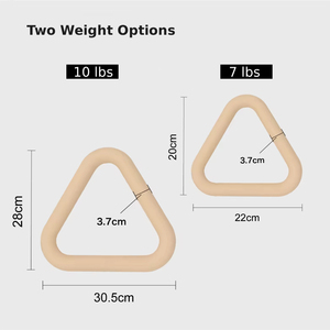 Gang Silicone 7lb tam giác miễn phí trọng lượng cho Pilates sức mạnh đào tập-non-Slip Ergonomic glutes vai tập luyện - Product Image 6