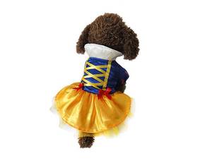 Disfraz de Perro con Temática de Blancanieves para Halloween, Adecuado para Perros Pequeños Tipo Poodle o Schnauzer. Adecuado para Todas las Estaciones. - Product Image 5