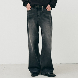 Jean droit ample noir <span class=keywords><strong>en</strong></span> denim <span class=keywords><strong>pour</strong></span> <span class=keywords><strong>homme</strong></span>, taille haute, coupe droite, idéal <span class=keywords><strong>pour</strong></span> le quotidien – Collection 2026, Vente Flash - Product Image 5
