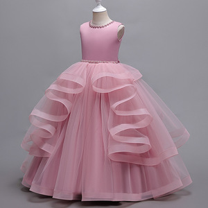 <span class=keywords><strong>Robe</strong></span> sans manches haut de gamme pour filles <span class=keywords><strong>robe</strong></span> de princesse moelleuse assistant à la <span class=keywords><strong>robe</strong></span> de soirée de l'hôte de <span class=keywords><strong>mariage</strong></span> - Product Image 6