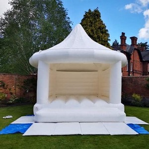 Castillo Inflable Blanco, Brincolín Blanco, <span class=keywords><strong>Piscina</strong></span> <span class=keywords><strong>de</strong></span> Pelotas Inflable, Mini Castillo Inflable Blanco para Bodas con <span class=keywords><strong>Piscina</strong></span> Pequeña - Product Image 4