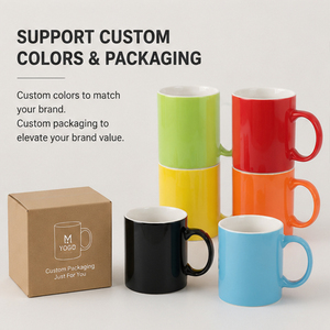 แก้วกาแฟเซรามิก ของขวัญ พิมพ์โลโก้ได้  สำหรับโปรโมชั่น  แก้วส่วนตัว สีขาวครีม สีดำ  ใช้กับไมโครเวฟได้  ฟิลิปปินส์ - Product Image 4