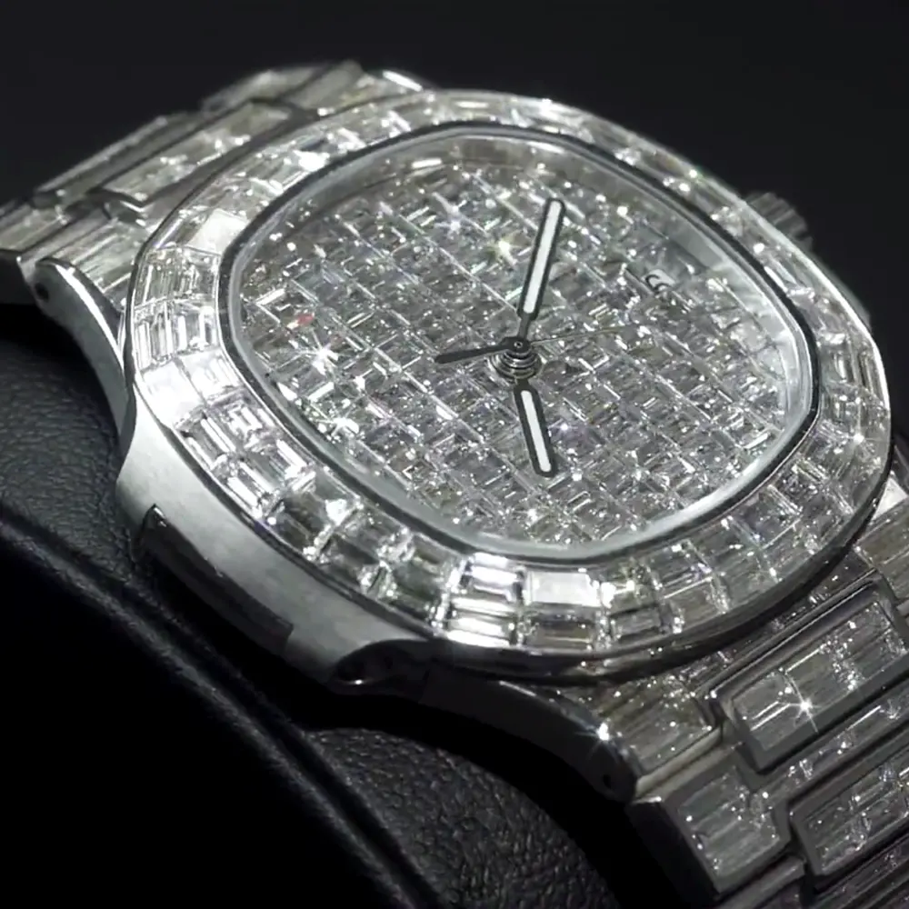 2023 Luxury custom automatic mechanical ice-out watch VVS D moissanite designer watch